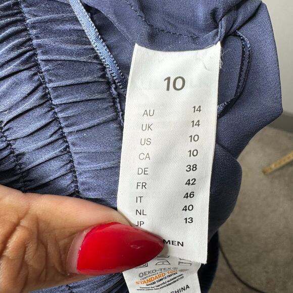 LILYSILK 100% Mulberry Silk Cargo Jogger Pants Navy Blue Women’s Size 10 - Picture 3 of 11